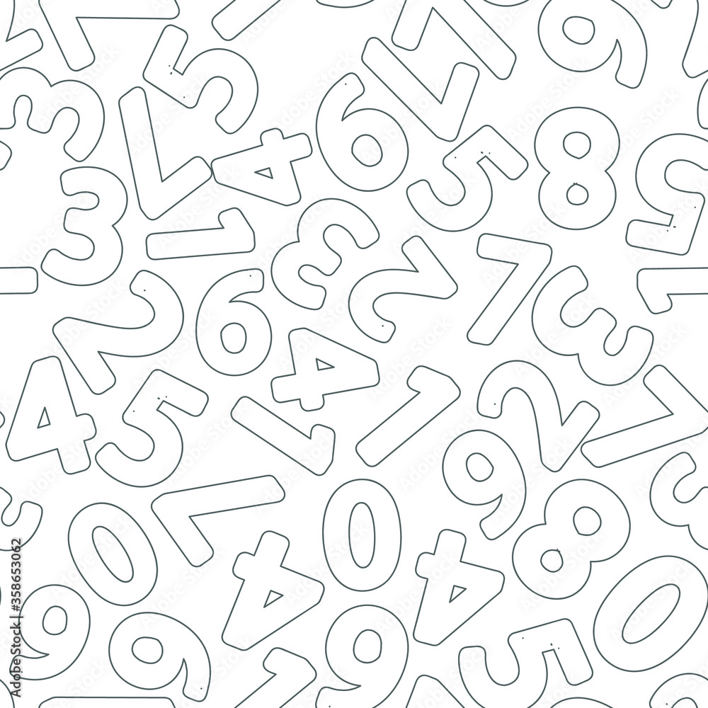 Seamless pattern with numbers for school design. Seamless pattern with numbers for school design.