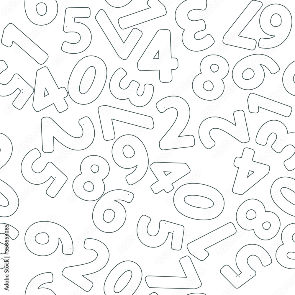 Seamless pattern with numbers for school design. Seamless pattern with numbers for school design.