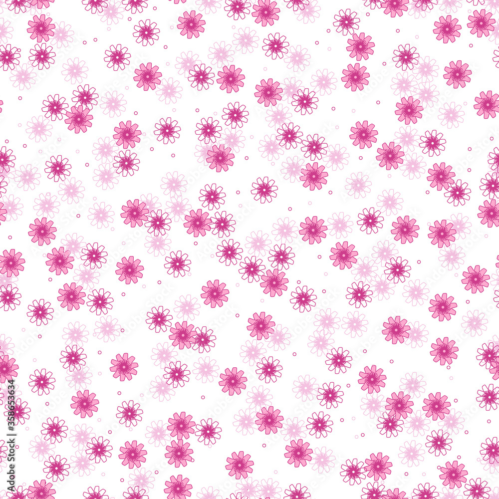 Vector seamless floral pattern from semiabstract flowers. For fabric, cloth design, wallpaper. Vector seamless floral pattern from semiabstract flowers. For fabric, cloth design, wallpaper.