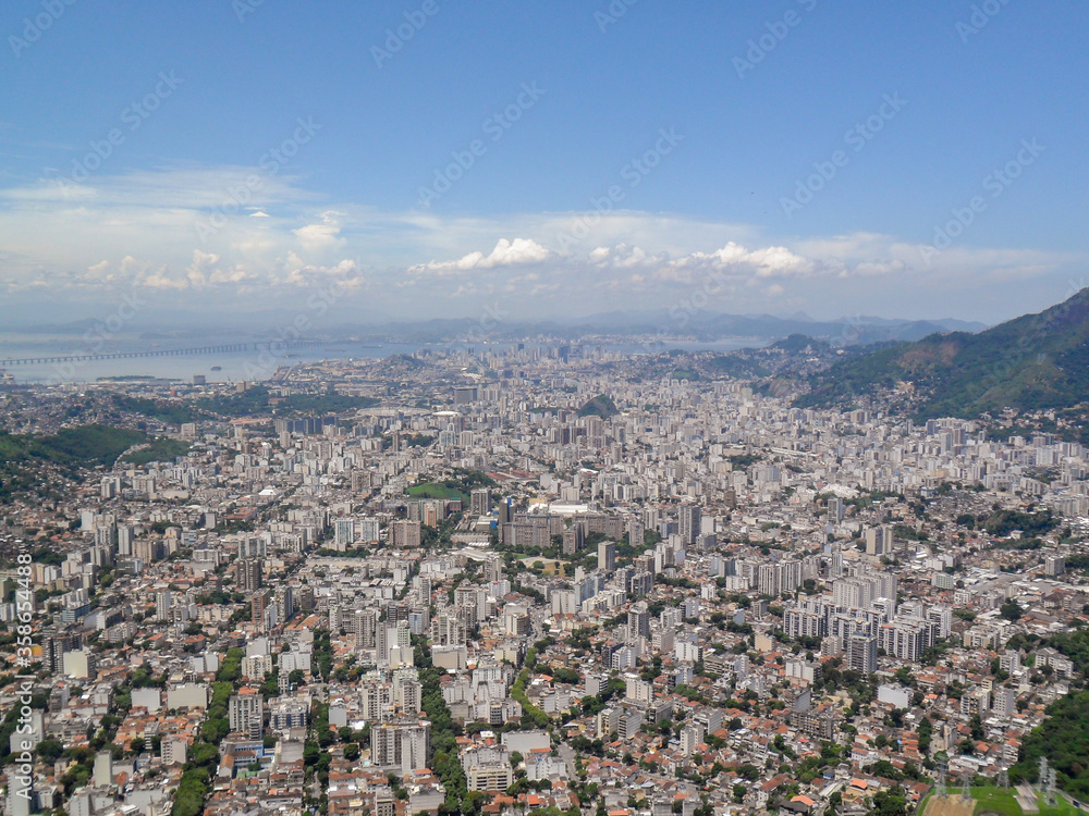 view of the city of rio de janeiro seen from the summit of Lost Peak ( Pico do Perdido )