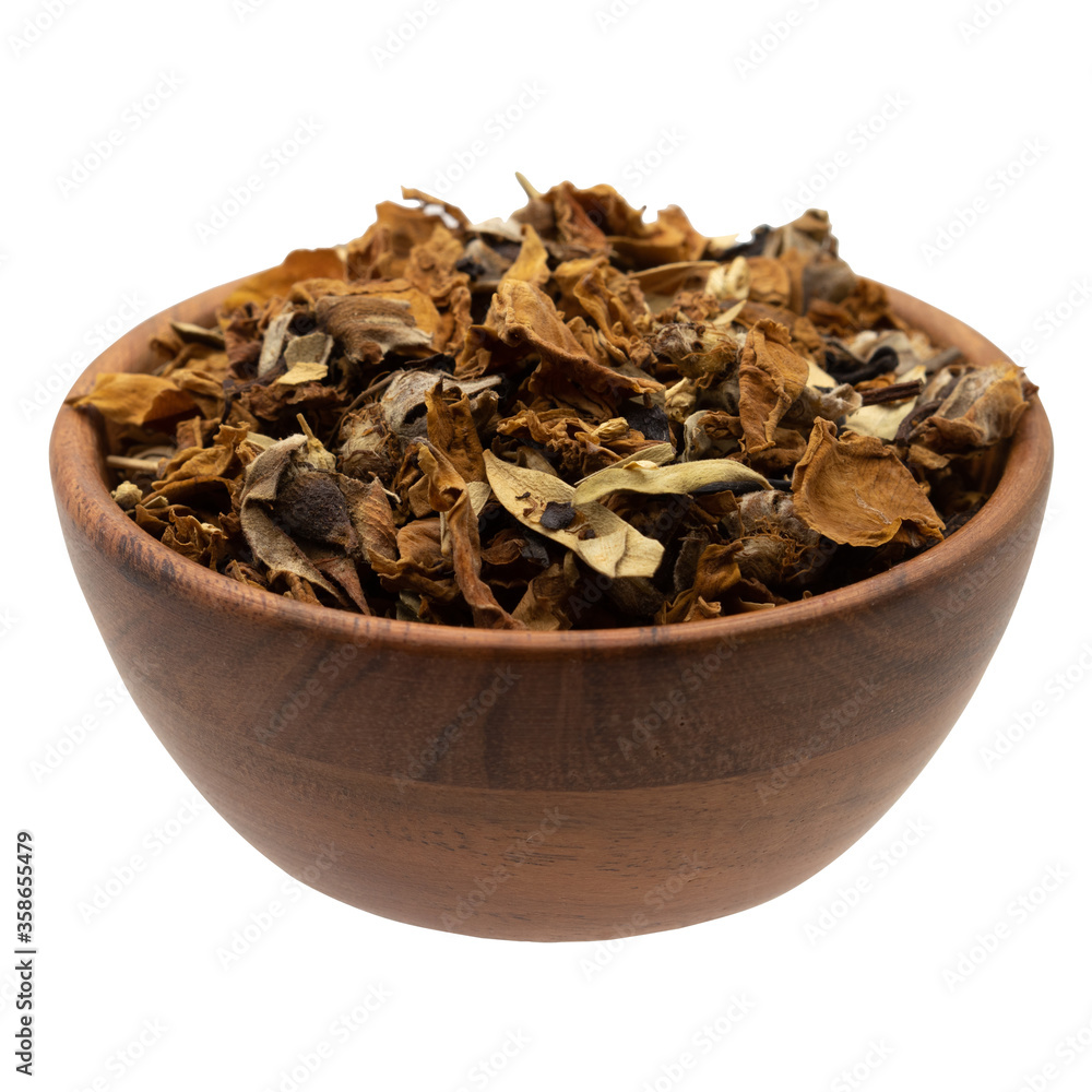 Herbal tea isolated on a white background