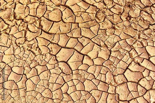 dried earth with cracks. natural background closeup
