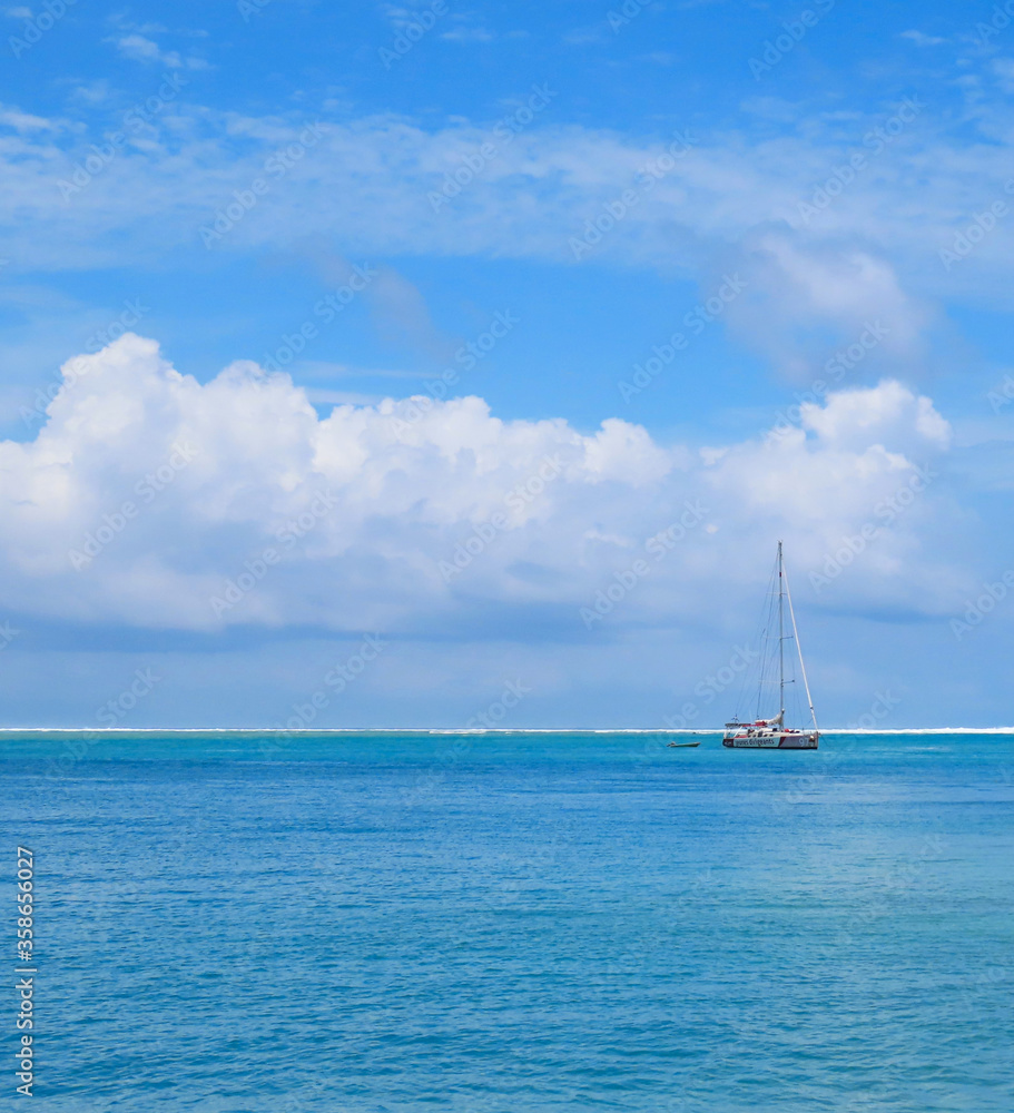 Sea views from the French Polynesian island of Huahine Nui. Sea views from the French Polynesian island of Huahine Nui.