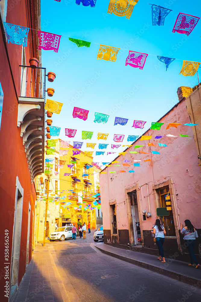 Naklejka premium Magical Town Guanajuato in Mexico