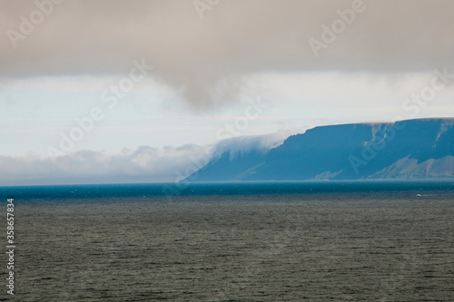 coastal line of icelandic west fjords