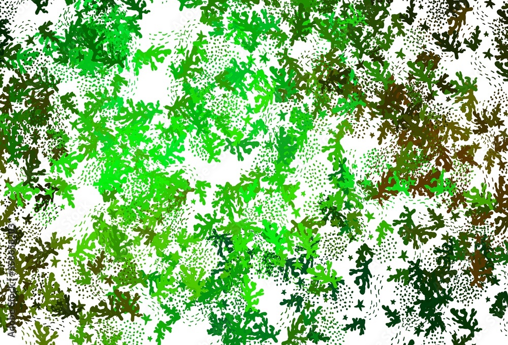 Light Green, Yellow vector pattern with random forms. Light Green, Yellow vector pattern with random forms.