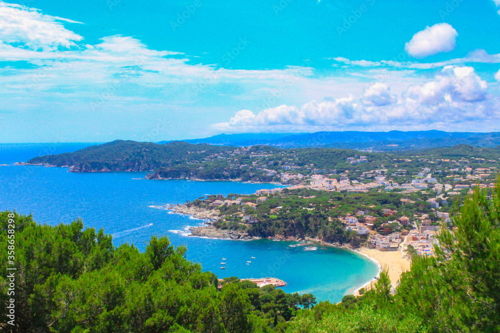 Panoramic view of the best beaches on the Costa Brava