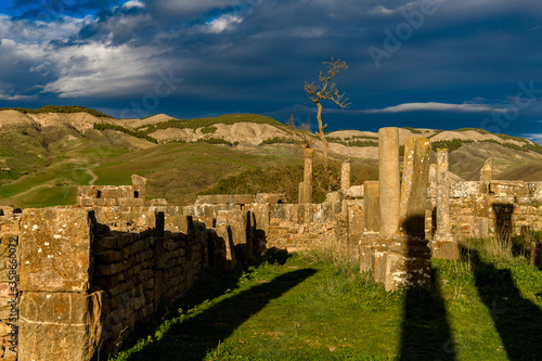 Djemila, the archaeological zone of the well preserved Berber-Roman ruins in North Africa, Algeria. UNESCO World Heritage Site photo