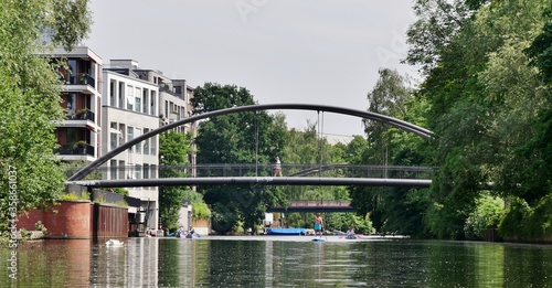 Brücke über ALsterkanal in Hamburg-Nord photo