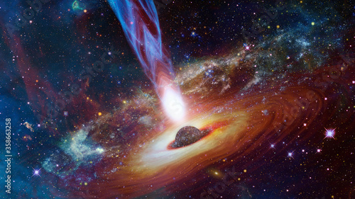 Fototapeta Naklejka Na Ścianę i Meble -  Quasar in deep space. Elements of this image furnished by NASA