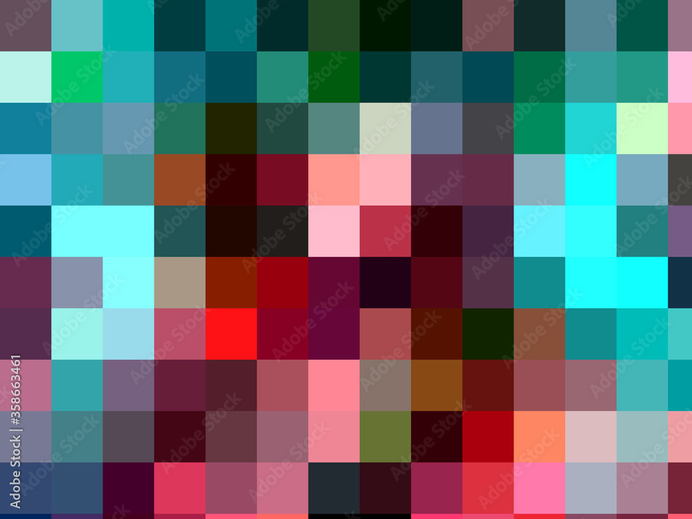Mosaic red and green squares Mosaic red and green squares
