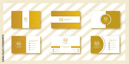 Luxury gold business card design template