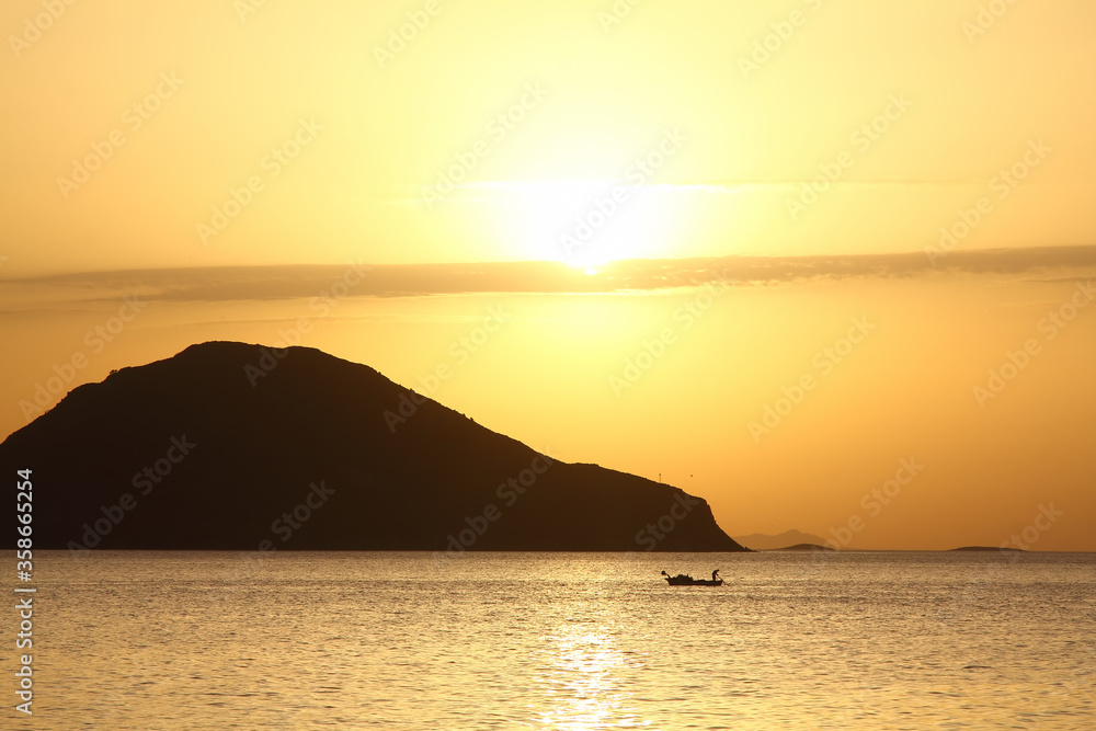 Seaside town of Bodrum and spectacular sunsets. Mugla, Turkey Seaside town of Bodrum and spectacular sunsets. Mugla, Turkey