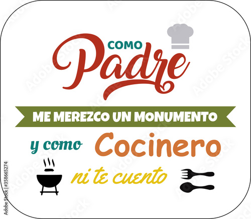 Vector frase día del padre 