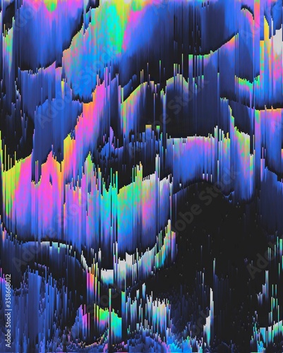 hologramic colors neon geometric shapes abstract background