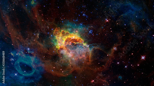 Fototapeta Naklejka Na Ścianę i Meble -  Deep space nebula with stars. Elements of this image furnished by NASA