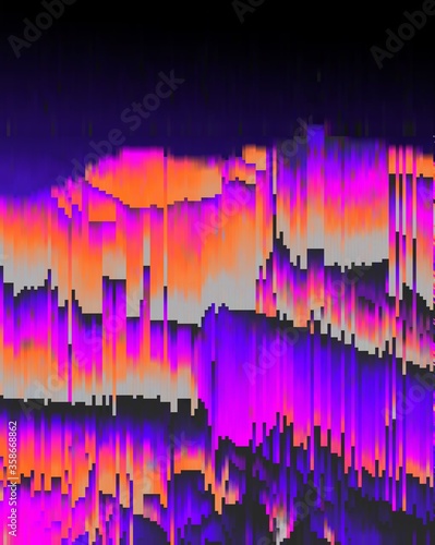 magenta pink neon trippy psychedelic geometric shapes abstract background