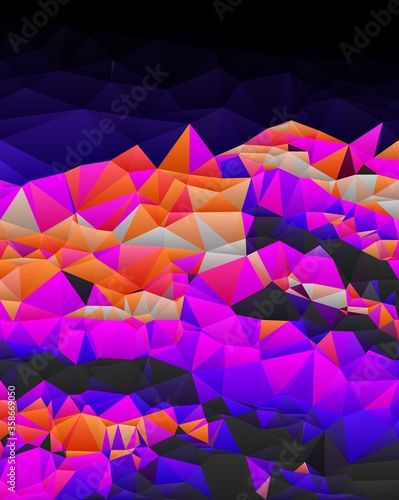 magenta pink neon trippy psychedelic geometric shapes abstract background