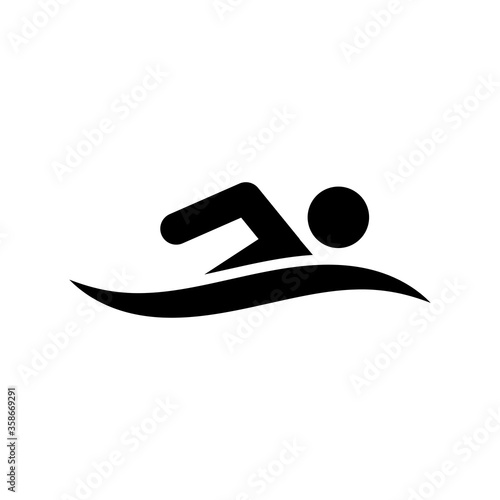 sport swimming symbol icon vector design template