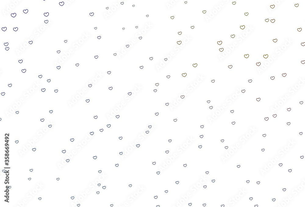 Light Blue, Yellow vector backdrop with sweet hearts. Light Blue, Yellow vector backdrop with sweet hearts.