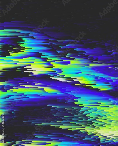 blue cyan green neon trippy psychedelic geometric shapes abstract background