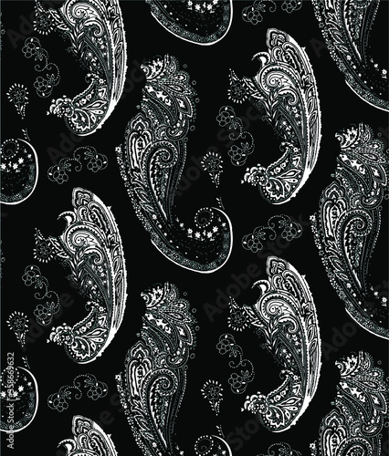 seamless paisley pattern, indian print.