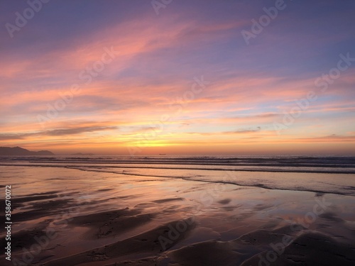 sunset on the beach © Agustin