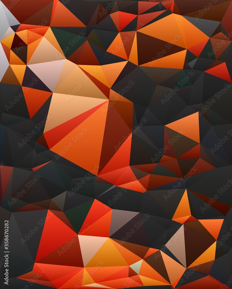 Fototapeta premium fire red orange black geometric shapes abstract background