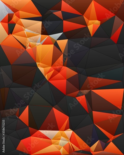 fire red orange black geometric shapes abstract background