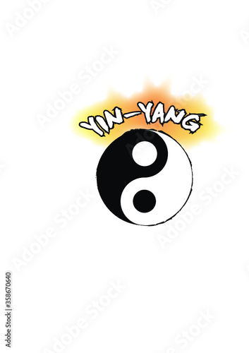 Yin Yang vector 3D symbol object