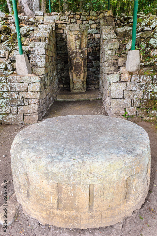 Fototapeta premium It's Ruins of Copan, an archaeological site of the Maya civilization, Honduras