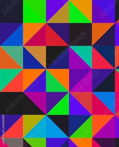 trippy psychedelic colorful neon geometric shapes abstract background