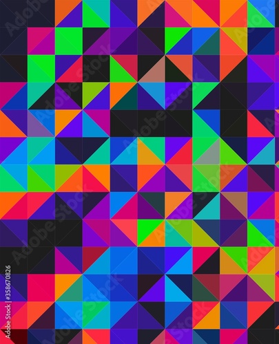 trippy psychedelic colorful neon geometric shapes abstract background