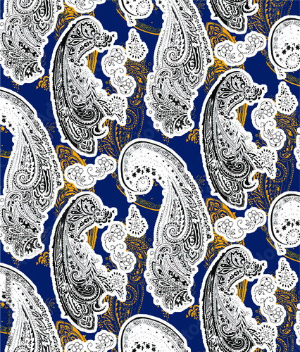 seamless paisley pattern, indian print.