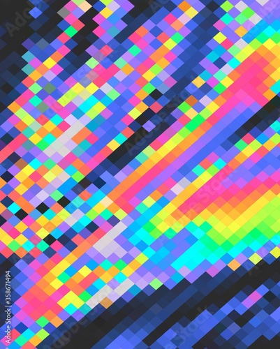 trippy psychedelic colorful neon geometric shapes abstract background