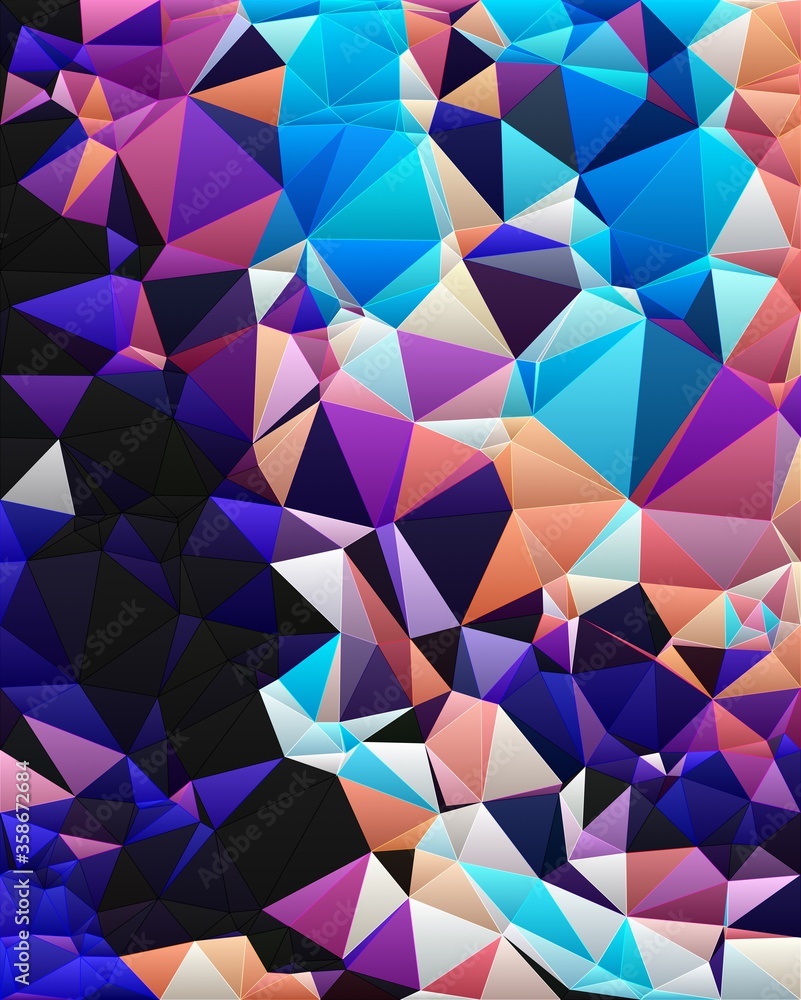 Fototapeta premium blue pink magenta purple colorful geometric shapes abstract background