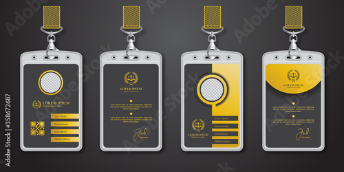 Luxury gold id card design template