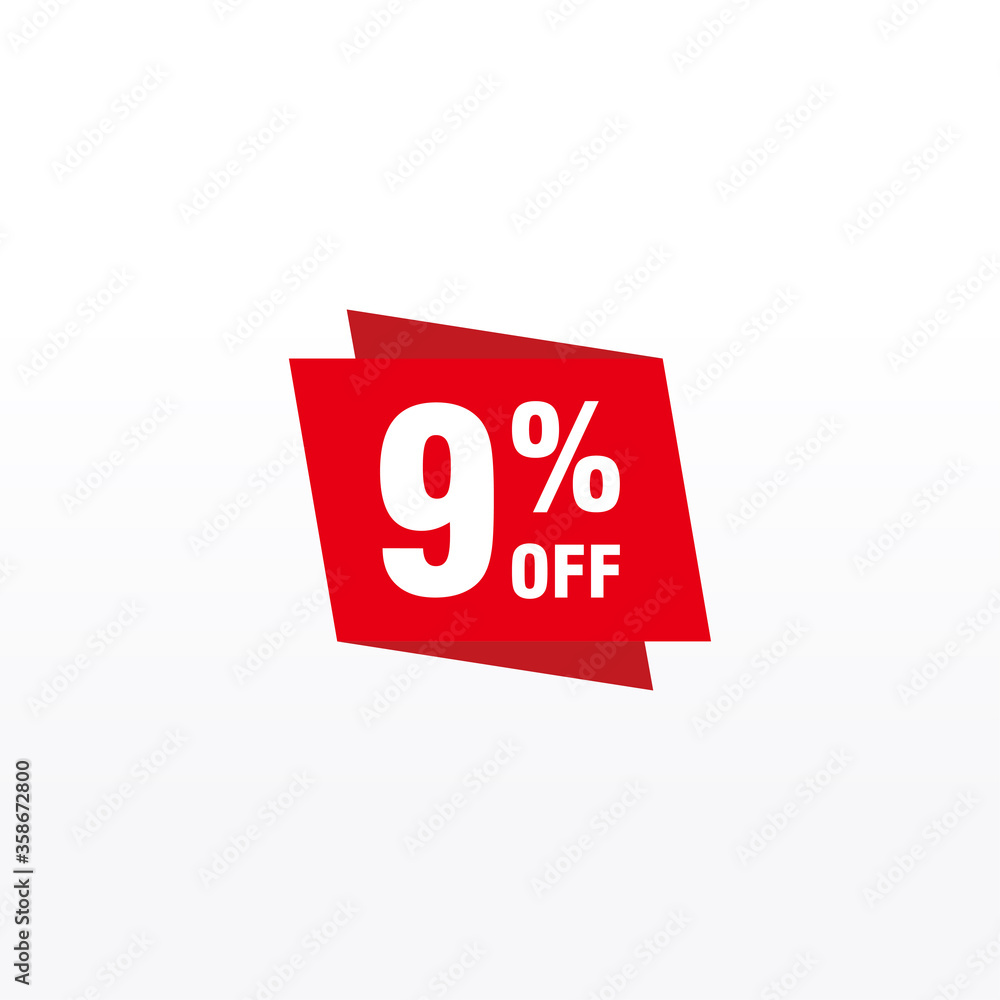 9 discount, Sales Vector badges for Labels, , Stickers, Banners, Tags, Web Stickers, New offer. Discount origami sign banner 9 discount, Sales Vector badges for Labels, , Stickers, Banners, Tags, Web Stickers, New offer. Discount origami sign banner