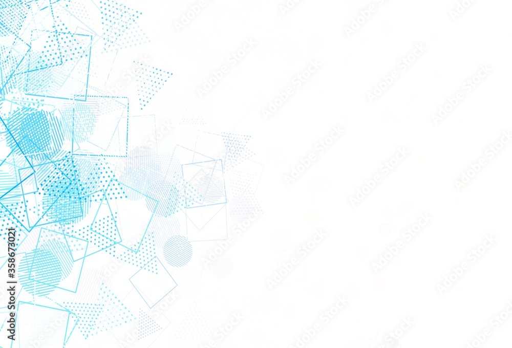 Obraz premium Light Blue, Yellow vector texture with poly style with circles, cubes.