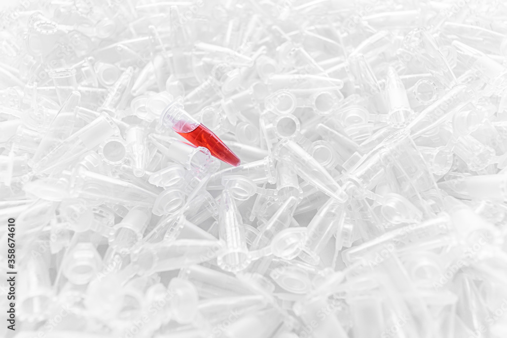 custom made wallpaper toronto digitalEmpty 1.5 ml microcentrifuge tubes with one red sample