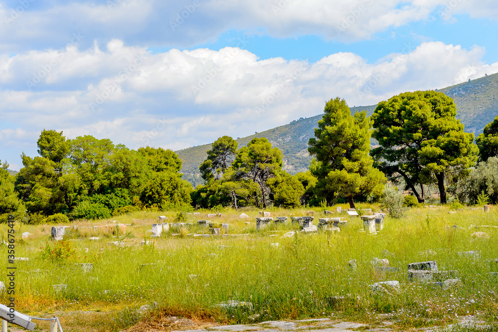 It's Ruins of Epidaurus, Peloponnese, Greece. UNESCO World Heritage