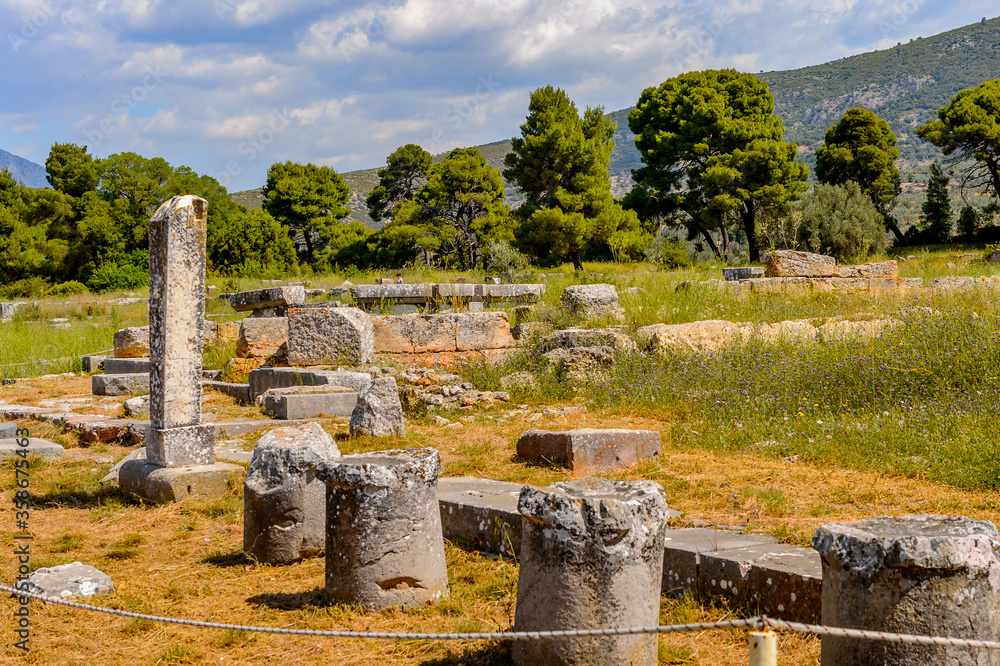 It's Ruins of Epidaurus, Peloponnese, Greece. UNESCO World Heritage