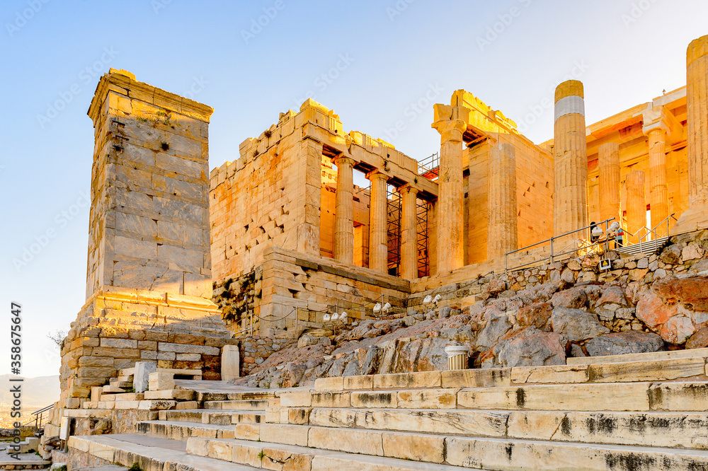It's Propylaea, gateway to the Acropolis of Athens. UNESCO World Hetiage site.