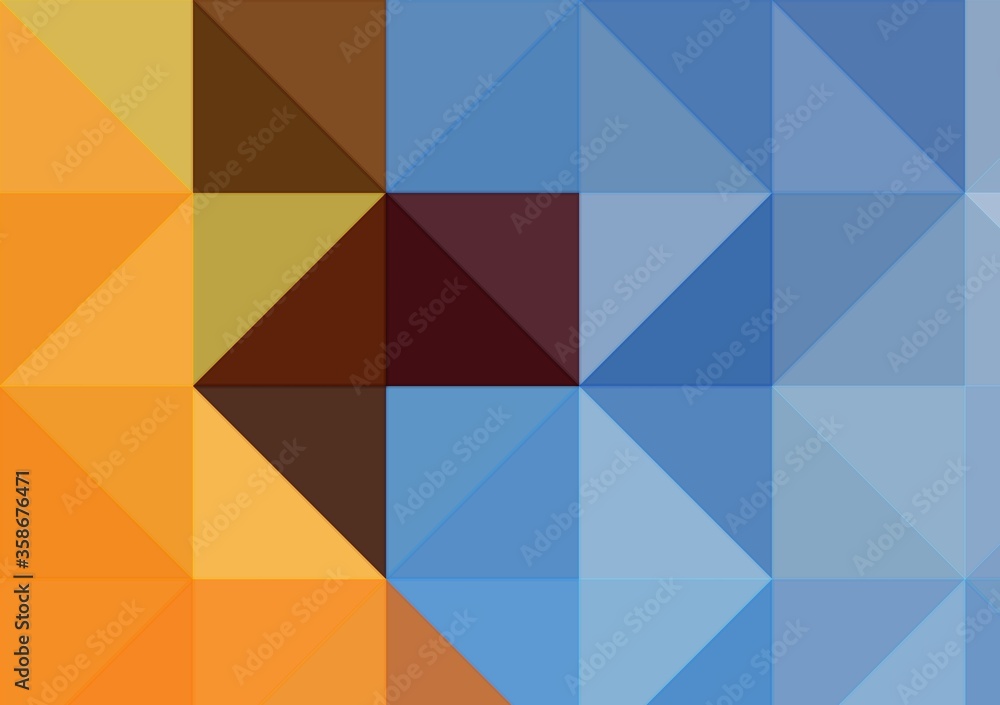 orange yellow blue colorful geometric shapes abstract background