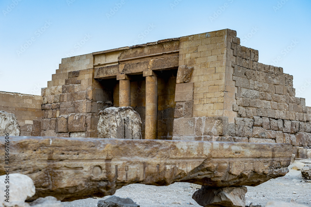 It's Ruins of the Giza Necropolis, Giza Plateau, Egypt. UNESCO World Heritage