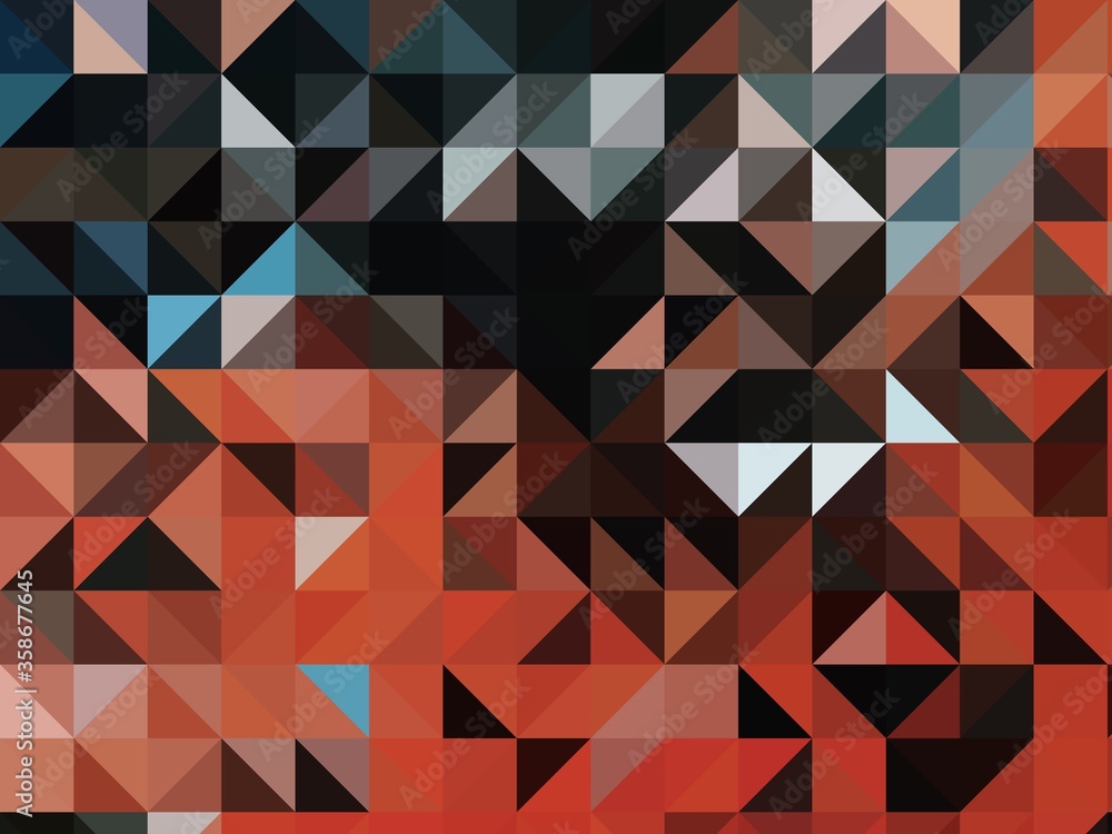 Fototapeta premium orange black blue geometric shapes abstract background