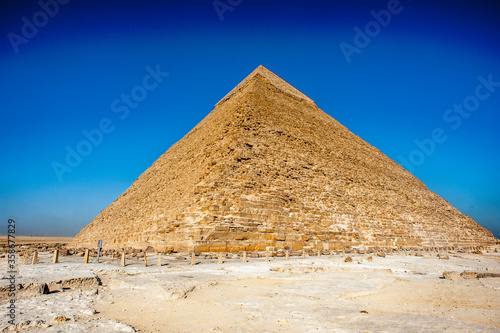 It s Pyramid of Khafre  Pyramid of Chephren   one of the Ancient Egyptian Pyramids of Giza and the tomb of the Fourth-Dynasty pharaoh Khafre