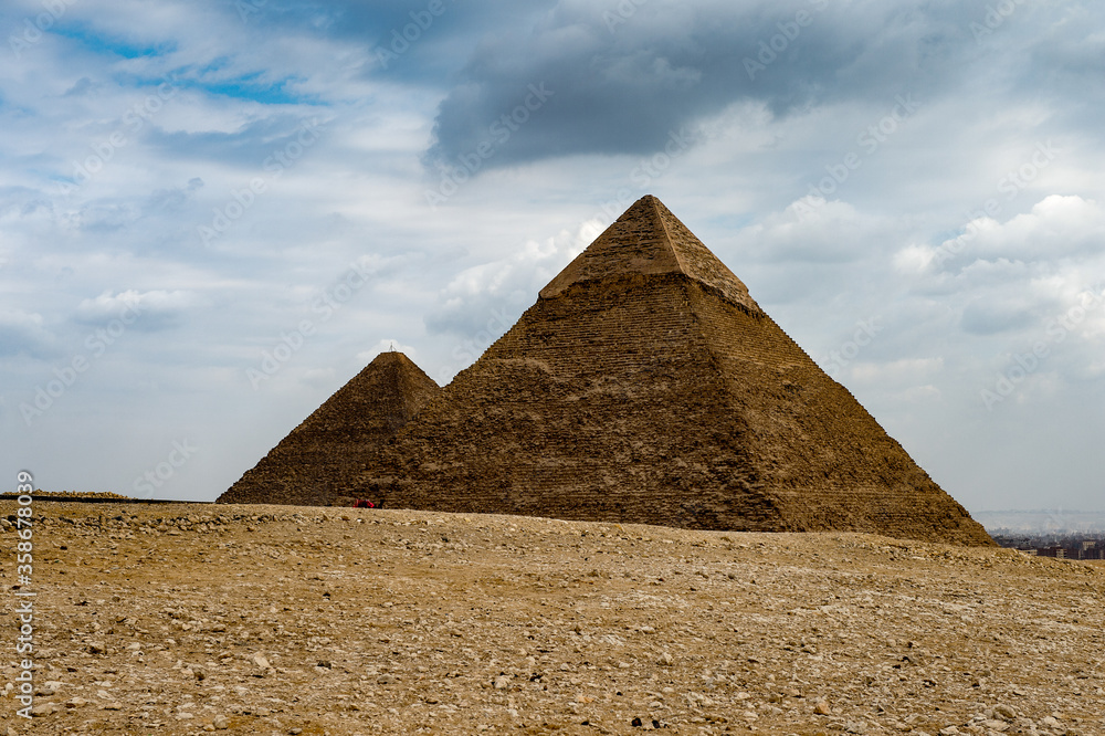 It's Ruins of the Great Pyramids at the Giza Necropolis, Giza Plateau, Egypt. UNESCO World Heritage It's Ruins of the Great Pyramids at the Giza Necropolis, Giza Plateau, Egypt. UNESCO World Heritage