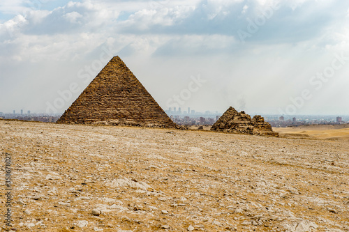 It s Ruins of the Great Pyramids at the Giza Necropolis  Giza Plateau  Egypt. UNESCO World Heritage