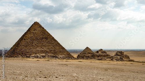It s Ruins of the Great Pyramids at the Giza Necropolis  Giza Plateau  Egypt. UNESCO World Heritage